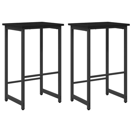 Barbænk 2 stk. Sort eg 40 x 32 x 64 cm Konstrueret træ