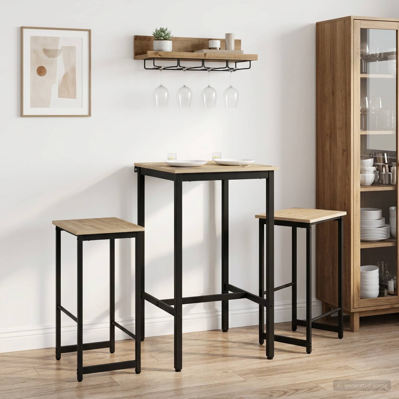 Barbænk 2 stk. Sonoma-eg 40 x 32 x 64 cm Konstrueret træ billede
