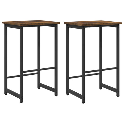 Barbænk 2 stk. Røget eg 40 x 32 x 64 cm Konstrueret træ