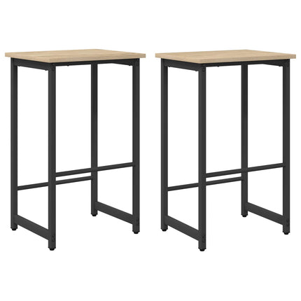 Barbænk 2 stk. Sonoma-eg 40 x 32 x 74 cm Konstrueret træ