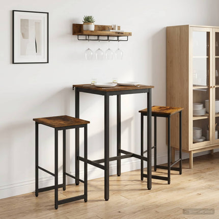 Barbænk 2 stk. Røget eg 40 x 32 x 74 cm Konstrueret træ