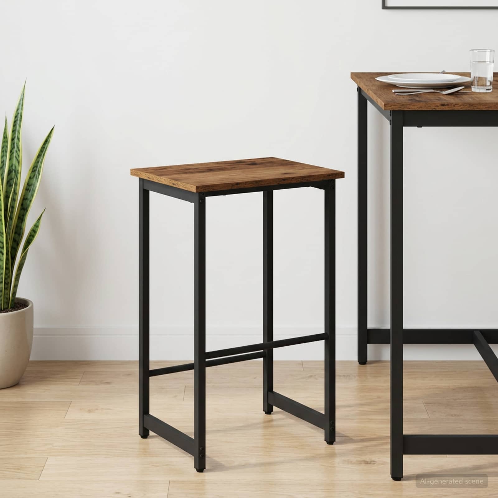 Barbænk Gammelt træ 40 x 32 x 74 cm Konstrueret træ billede