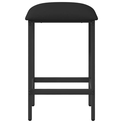 Barbænk 2 stk. Sort 40 x 32 x 64 cm Konstrueret træ