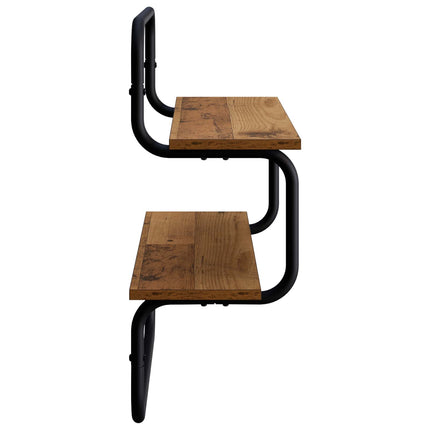 2-lags væghylde Gammelt træ 40 x 24,5 x 61 cm Konstrueret træ