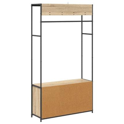 Knagerække med sko bænk Sonoma-eg 100 x 32 x 180,5 cm