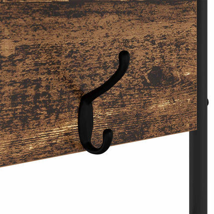 Knagerække med sko bænk Gammelt træ 100 x 32 x 180,5 cm