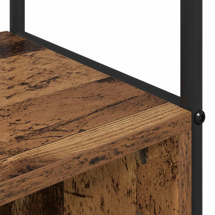 Knagerække med sko bænk Gammelt træ 100 x 32 x 180,5 cm