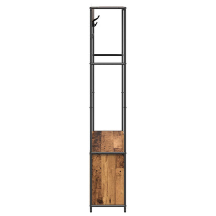 Knagerække med sko bænk Gammelt træ 100 x 32 x 180,5 cm