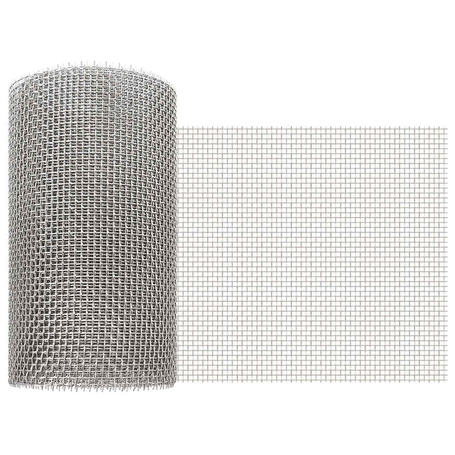 Netskærm 20 x 200 cm 6 Mesh Rustfrit stål 201 Sølv