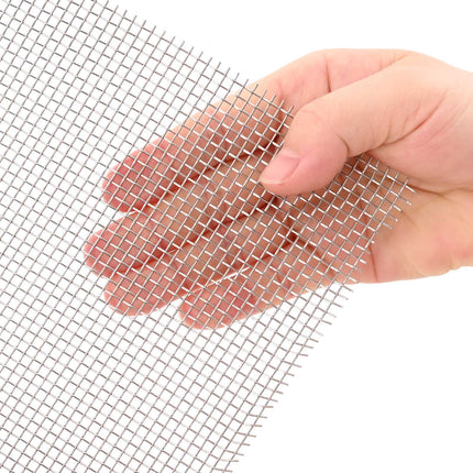 Netskærm 40 x 500 cm 8 Mesh Rustfrit stål 201 Sølv