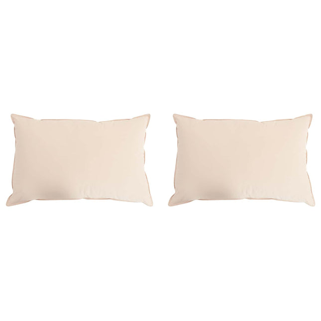 Hovedpude 2 stk. 40 x 60 cm Hele sæsoner Kapok Fiber Beige