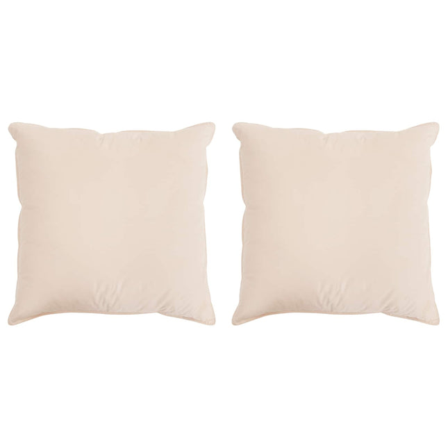 Hovedpude 2 stk. 60 x 60 cm Hele sæsoner Kapok Fiber Beige