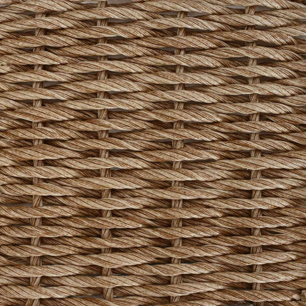 Havemøbel Bord Beige og sort 55 x 55 x 37 cm PE Rattan og Glas