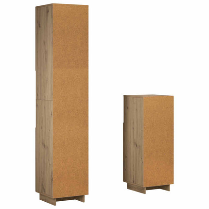 Badeværelsesskabsæt 2 stk. Artisan-eg Konstrueret træ