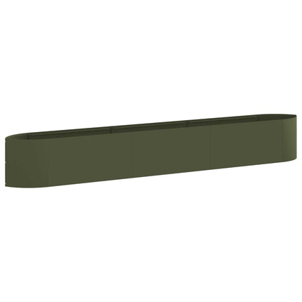 Hævet Havebed Olivengrøn 300 x 40 x 40 cm Stål