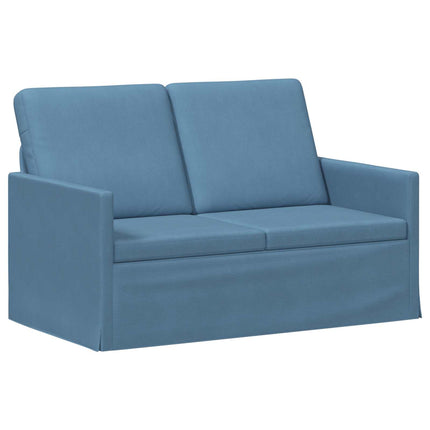 2-personers sofa Blå 130 x 81 x 82 cm Velourstof