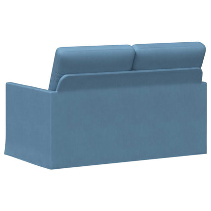 2-personers sofa Blå 130 x 81 x 82 cm Velourstof