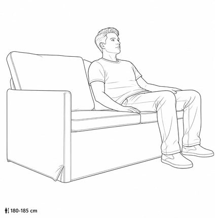 2-personers sofa Lysegrå 150 x 81 x 82 cm Stof