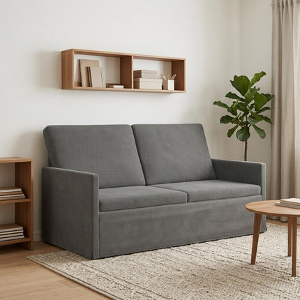 2-personers sofa Mørkegrå 150 x 81 x 82 cm Velourstof