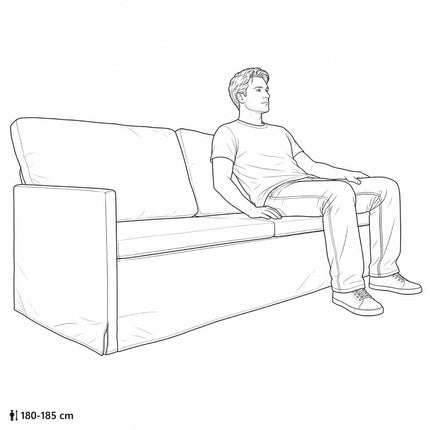 3-personers sofa Gråbrun 190 x 81 x 82 cm Stof