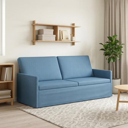 3-personers sofa Blå 190 x 81 x 82 cm Velourstof