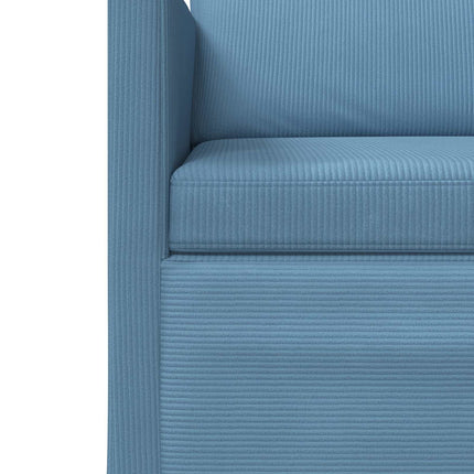 3-personers sofa Blå 190 x 81 x 82 cm Velourstof