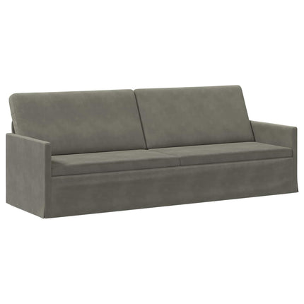 3-personers sofa Lysegrå 220 x 81 x 82 cm Velourstof