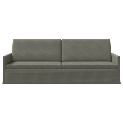 3-personers sofa Lysegrå 220 x 81 x 82 cm Velourstof