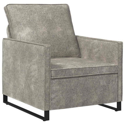 Sofa Sæt 2 pcs Lysegrå Faux suedestof