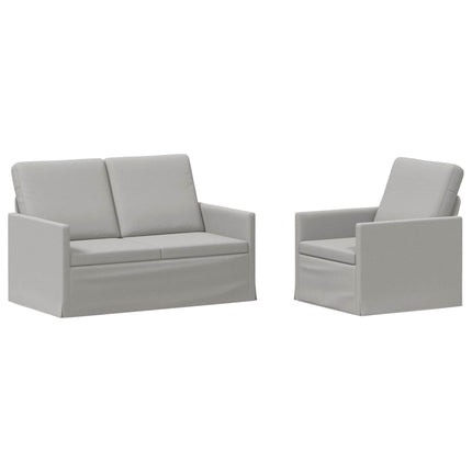 Sofa Sæt 2 pcs Skygrå Stof