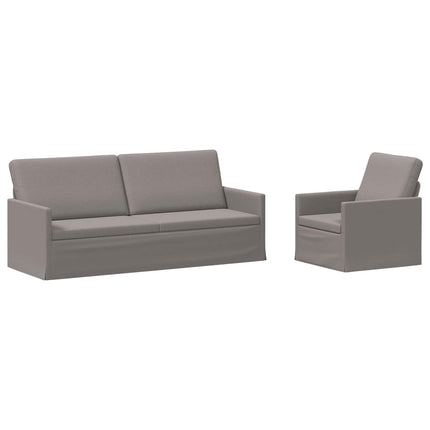 Sofa Sæt 2 pcs Gråbrun Stof