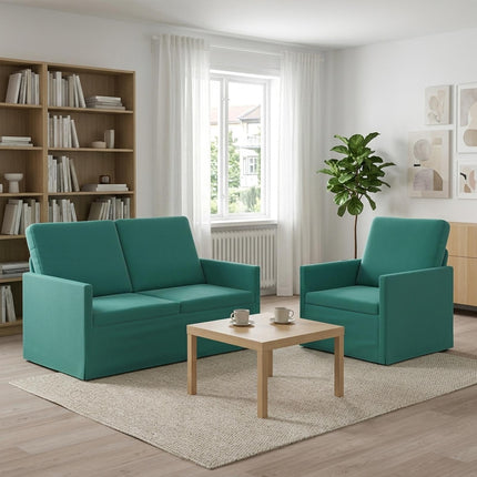 Sofa Sæt 2 pcs Turkis Velour (V)