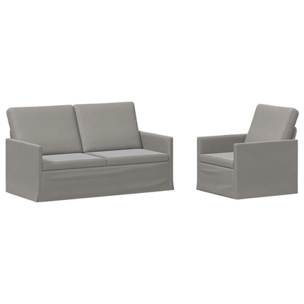 Sofa Sæt 2 pcs Lysegrå Velour (V)