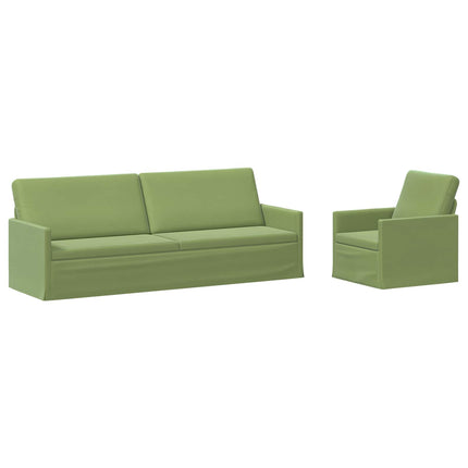 Sofa Sæt 2 pcs Lys grøn Velour (V)