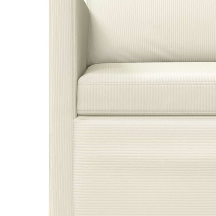 Sofa Sæt 2 pcs Cremefarvet Velourstof
