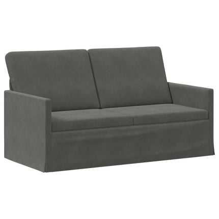 Sofa Sæt 2 pcs Mørkegrå Velourstof