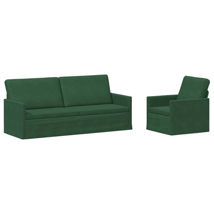 Sofa Sæt 2 pcs Jungle Grøn Velourstof