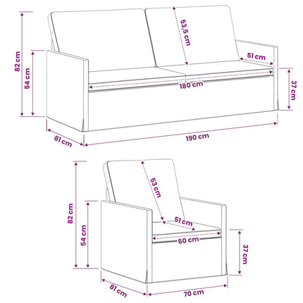 Sofa Sæt 2 pcs Jungle Grøn Velourstof