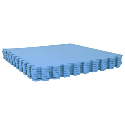 Poolbundmåtte 12 pcs Blå 4,32 m² EVA skum