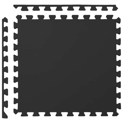 Poolbundmåtte 24 pcs Sort 8,64 m² EVA skum