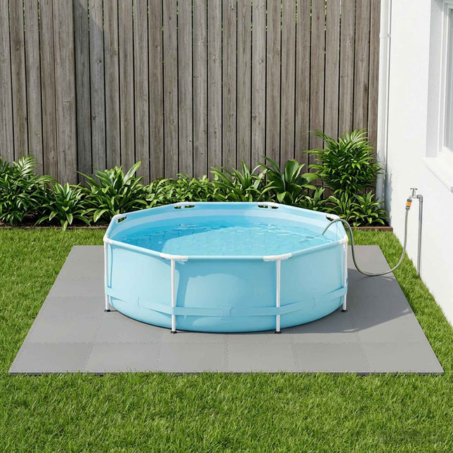 Poolbundmåtte 6 stk. Grå 2,16 m² EVA skum