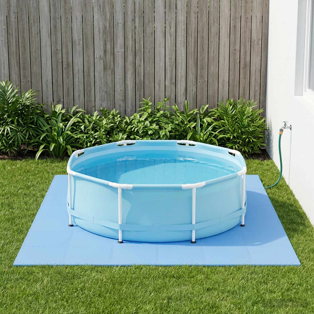 Poolbundmåtte 24 stk. Blå 8,64 m² EVA skum