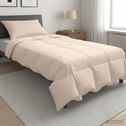 Dynebetræk Sæt 2 stk. 155 x 200 cm Vinter 350 gsm Beige