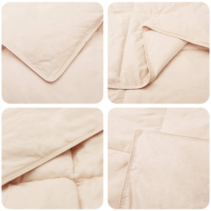 Dynebetræk Sæt 2 stk. 135 x 220 cm 250 gsm Naturlig Kapok Beige