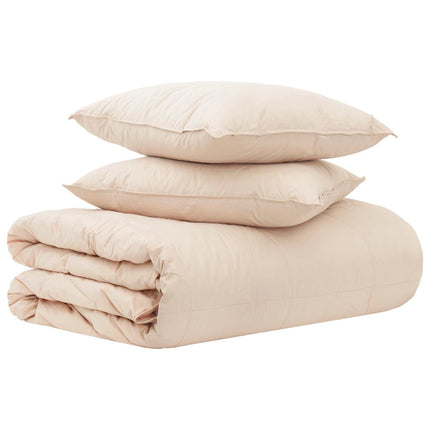 Dynebetræk Sæt 2 stk. 260 x 220 cm 250 gsm Naturlig Kapok Beige