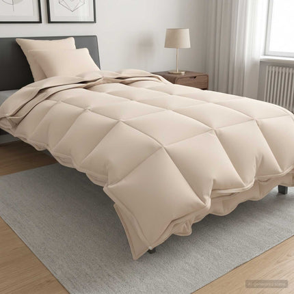 Dynebetræk Sæt 2 stk. 135 x 220 cm Kapok og Polyester Beige