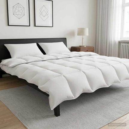 Dynebetræk Sæt med pude Hvid 260 x 220 cm Polyester, Bambus
