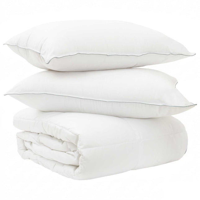 Duvet og Pude Sæt 3 stk. 200 x 200 cm Vinter 700 g/stk Hvid