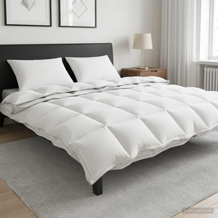 Dynebetræk Sæt 3 stk. 260 x 220 cm Hele sæsoner Bambus Hvid