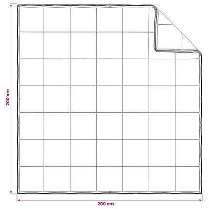 Dynebetræk Sæt 3 stk. 200 x 200 cm Hele sæsoner Bambus Hvid